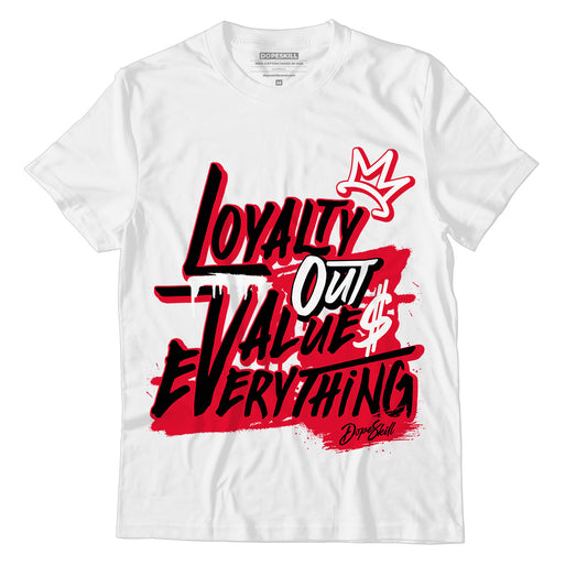 Red Black White DopeSkill T-Shirt LOVE Graphic