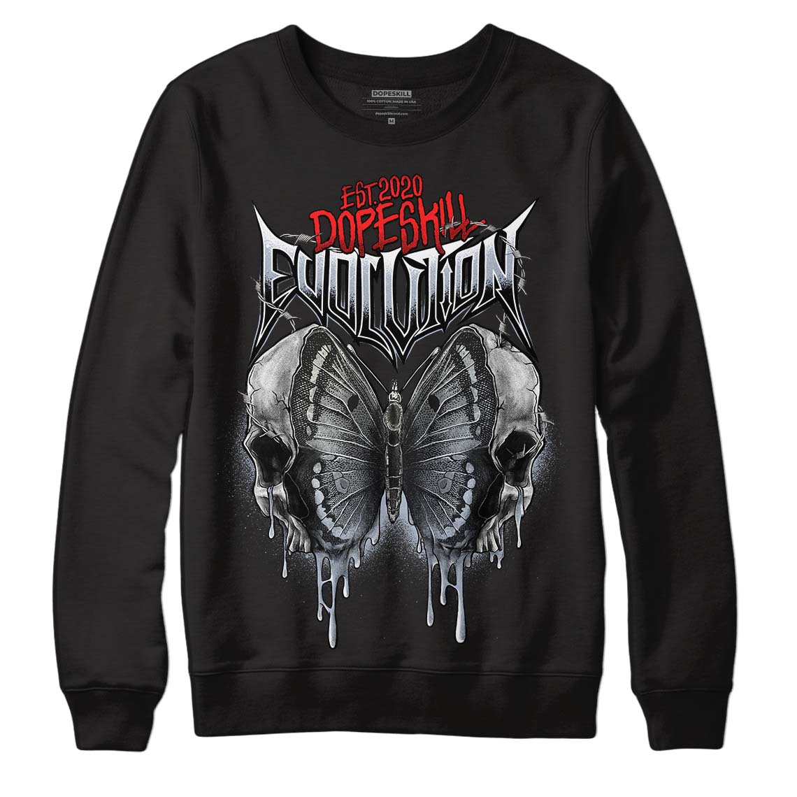 Jordan 3 Retro White Cement Reimagined DopeSkill Sweatshirt DopeSkill Evolution Graphic Streetwear - Black