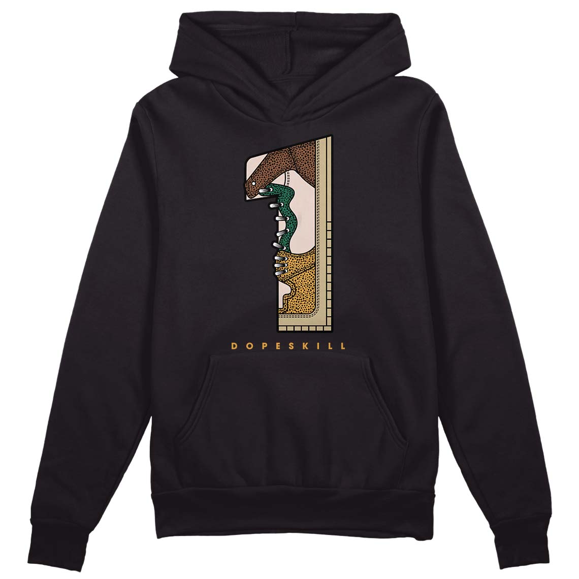 Safari Dunk Low DopeSkill Hoodie Sweatshirt No.1 Graphic - Black