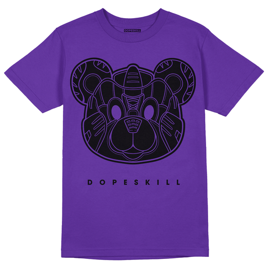 AJ 13 Court Purple DopeSkill Purple T-shirt SNK Bear Graphic