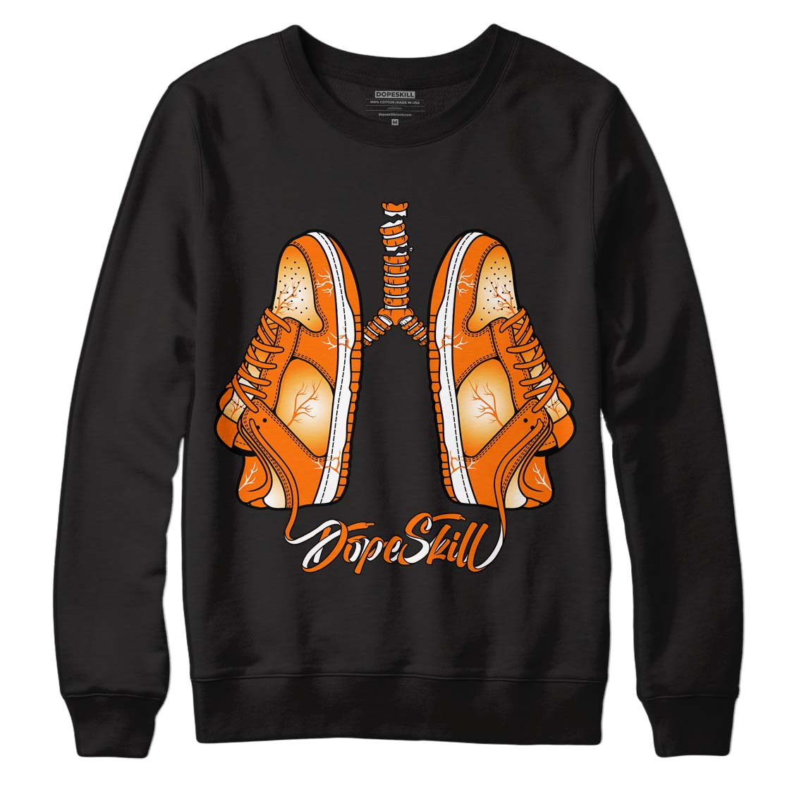 Wmns Dunk Low 'Magma Orange DopeSkill Sweatshirt Breathe Graphic Streetwear - Black