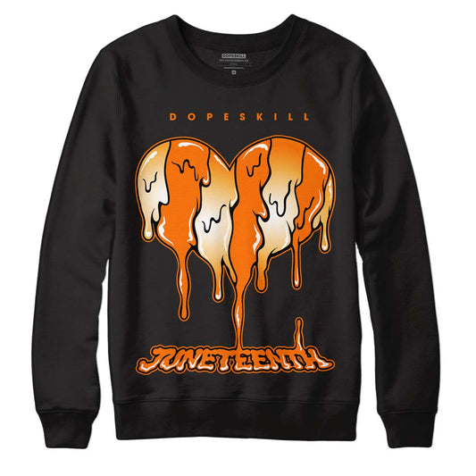 Wmns Dunk Low 'Magma Orange DopeSkill Sweatshirt Juneteenth Heart Graphic Streetwear - Black