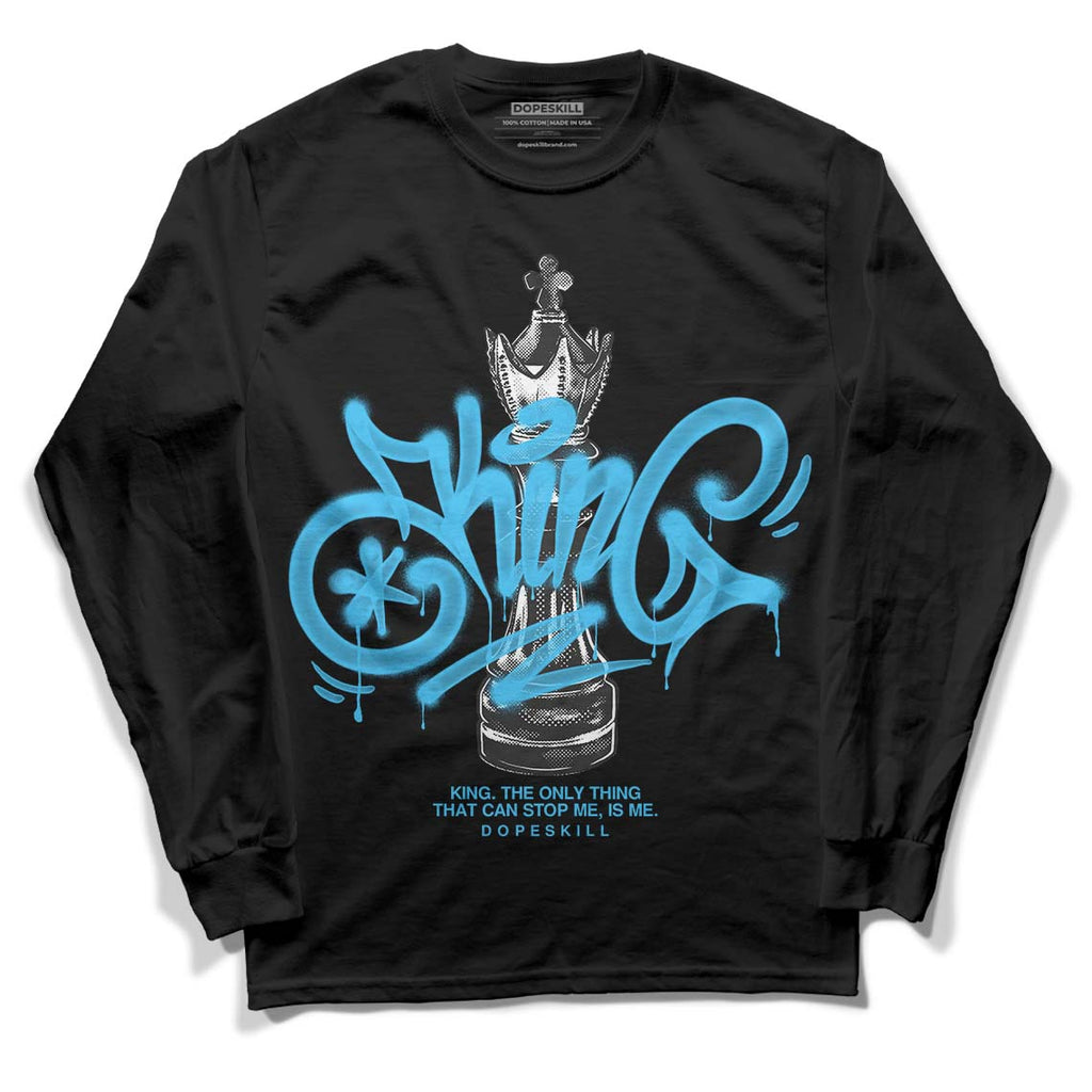 Jordan 13 Retro University Blue DopeSkill Long Sleeve T-Shirt King Chess Graphic Streetwear - Black