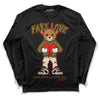 Travis Scott x Jordan 1 Low OG “Olive” DopeSkill Long Sleeve T-Shirt Fake Love Graphic Streetwear - Black