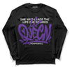 Dark Iris 3s DopeSkill Long Sleeve T-Shirt Queen Graphic - Black 