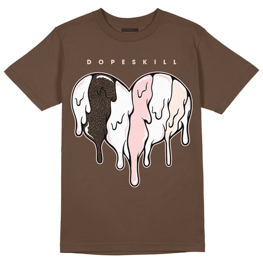 Jordan 3 Neapolitan DopeSkill Dark Mocha T-shirt Slime Drip Heart Graphic 