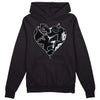 Black Metallic Chrome 6s DopeSkill Hoodie Sweatshirt Heart Jordan 6 Graphic - Black