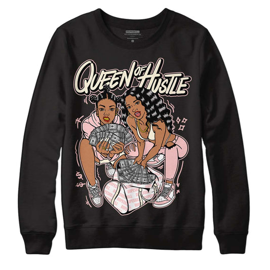 Jordan 1 High OG WMNS Washed Pink DopeSkill Sweatshirt Queen Of Hustle Graphic Streetwear - Black