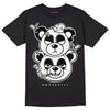 Jordan 1 High 85 Black White DopeSkill T-Shirt New Double Bear Graphic Streetwear  - Black 