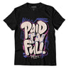 Jordan 7 SE Sapphire DopeSkill T-Shirt New Paid In Full Graphic - Black