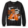 Orange Black White DopeSkill Sweatshirt Money Is The Motive Graphic - Black