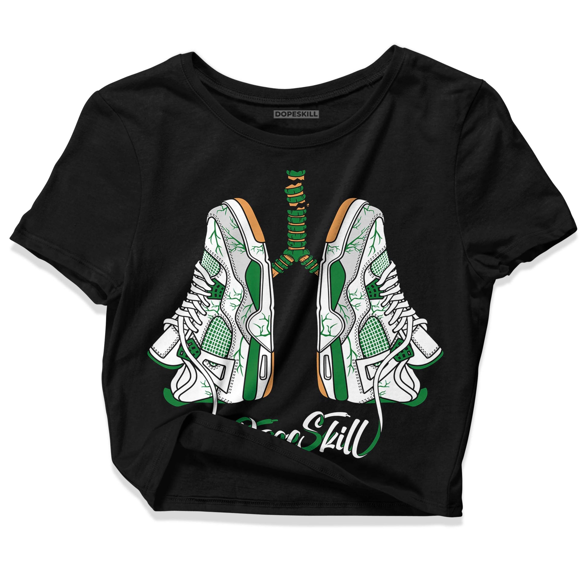 Nike SB x Jordan 4 “Pine Green” DopeSkill Women's Crop Top Breathe Graphic Streetwear - Black