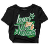 Nike SB x Jordan 4 “Pine Green” DopeSkill Women's Crop Top LOVE Graphic Streetwear - Black