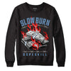 Jordan 5 Retro University Blue DopeSkill Sweatshirt Slow Burn Graphic Streetwear - Black