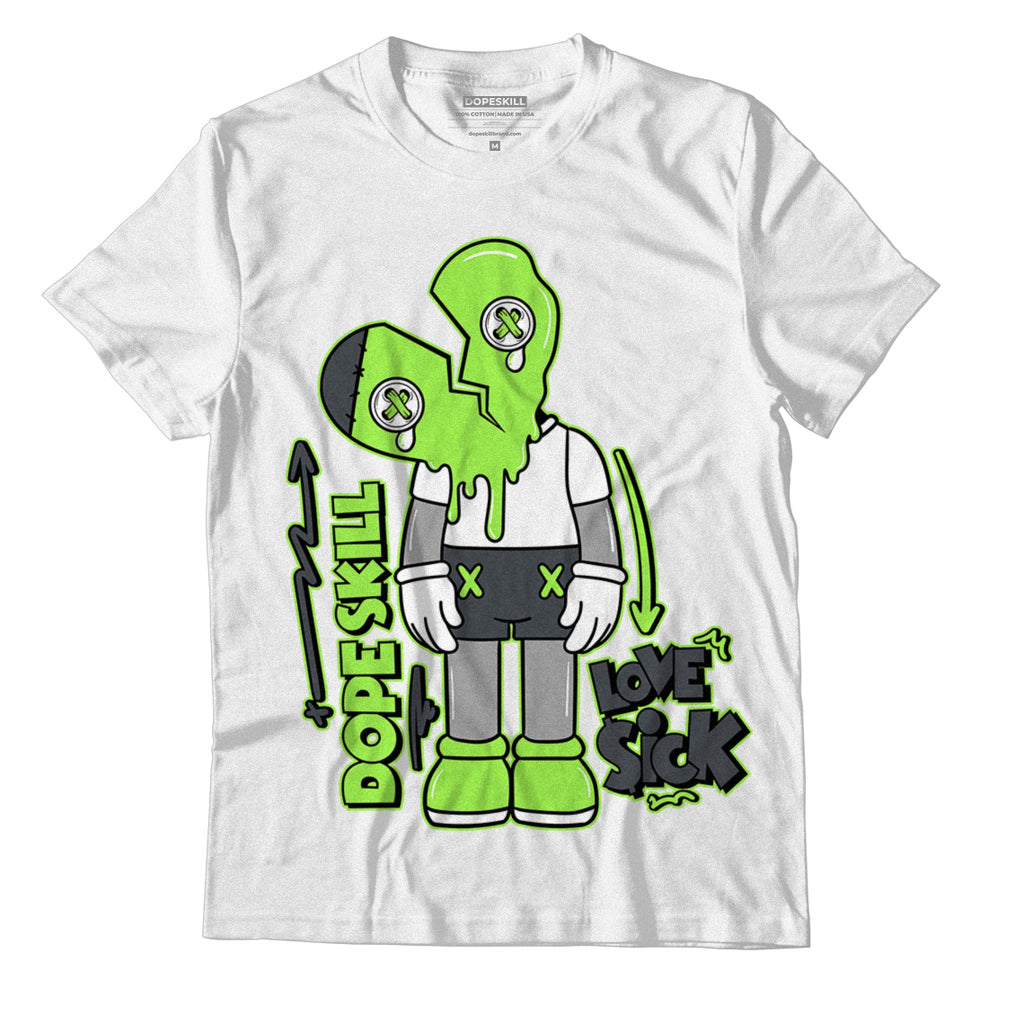 Jordan 5 Green Bean DopeSkill T-Shirt Love Sick Boy Graphic - White 