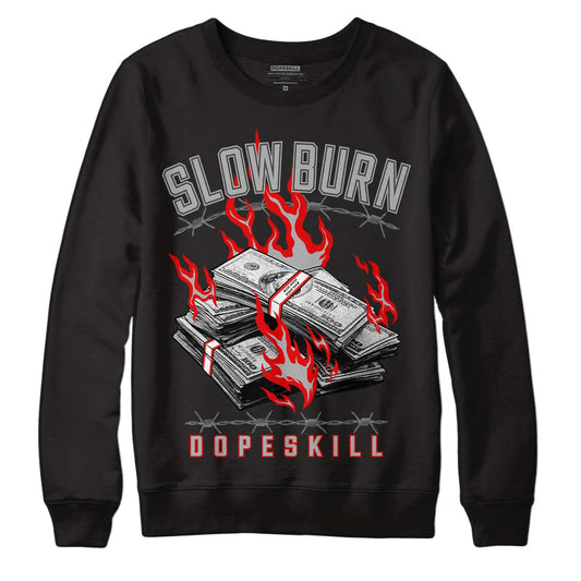 Jordan 5 Retro P51 Camo DopeSkill Sweatshirt Slow Burn Graphic Streetwear  - Black 