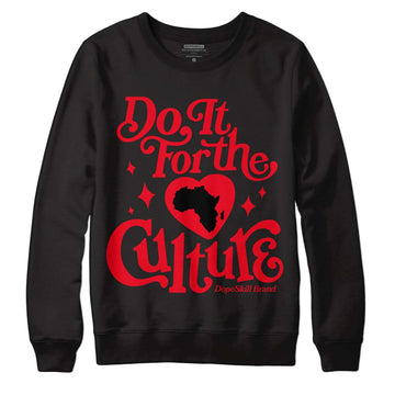 Jordan 4 Red Thunder DopeSkill Sweatshirt Do It For The Culture Graphic Streetwear - Black