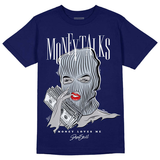 Midnight Navy 11s DopeSkill T-shirt Money Talks Graphic