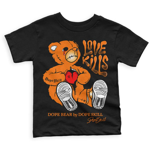 Wmns Dunk Low 'Magma Orange DopeSkill Toddler Kids T-shirt Love Kills Graphic Streetwear - Black