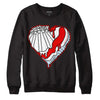 Cherry 11s DopeSkill Sweatshirt Heart Jordan 11 Graphic - Black