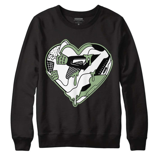 Jordan 4 Retro “Seafoam” DopeSkill Sweatshirt Heart Jordan 4 Graphic Streetwear  - Black