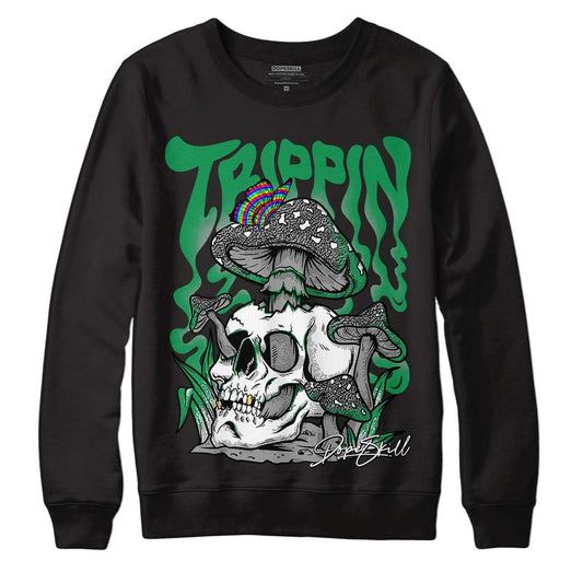 Jordan 3 WMNS “Lucky Green” DopeSkill Sweatshirt Trippin Graphic Streetwear - Black