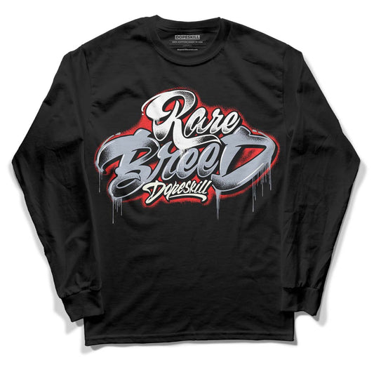 Jordan 3 Retro White Cement Reimagined DopeSkill Long Sleeve T-Shirt Rare Breed Type Graphic Streetwear - Black