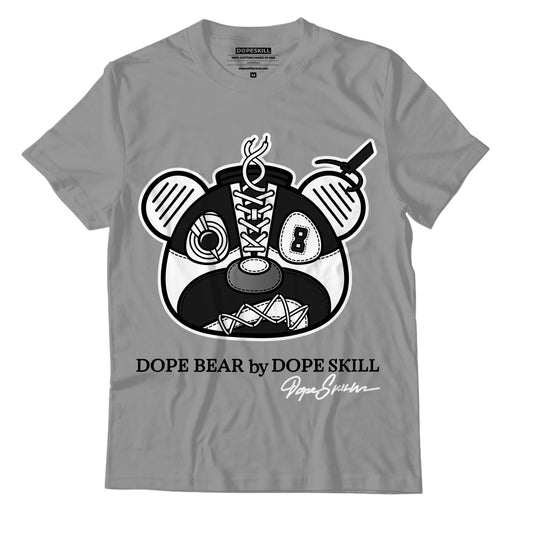 AJ 12 Playoffs DopeSkill Metallic Silver T-shirt Sneaker Bear Head Graphic