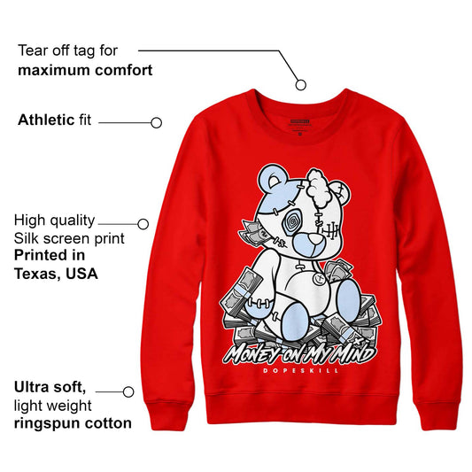 Cherry 11s DopeSkill Varsity Red Sweatshirt MOMM Bear Graphic