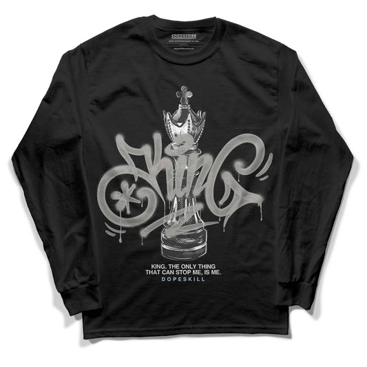 Jordan 11 Cool Grey DopeSkill Long Sleeve T-Shirt King Chess Graphic Streetwear - Black