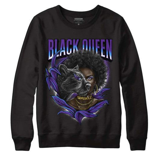 Court Purple 13s DopeSkill Sweatshirt New Black Queen Graphic - Black 