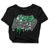 Jordan 3 WMNS “Lucky Green” DopeSkill Women's Crop Top Rare Breed Graphic Streetwear - Black