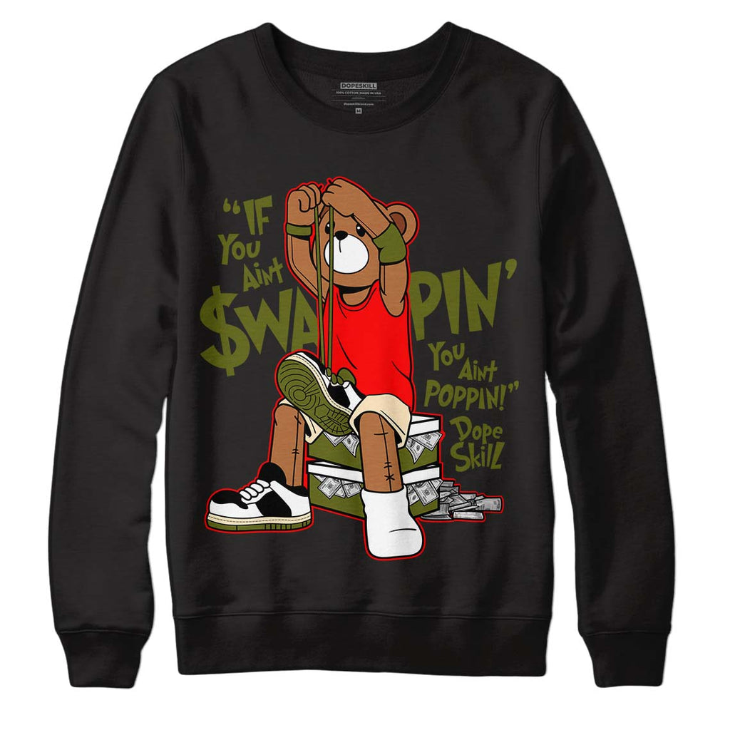 Travis Scott x Jordan 1 Low OG “Olive” DopeSkill Sweatshirt If You Aint Graphic Streetwear - Black