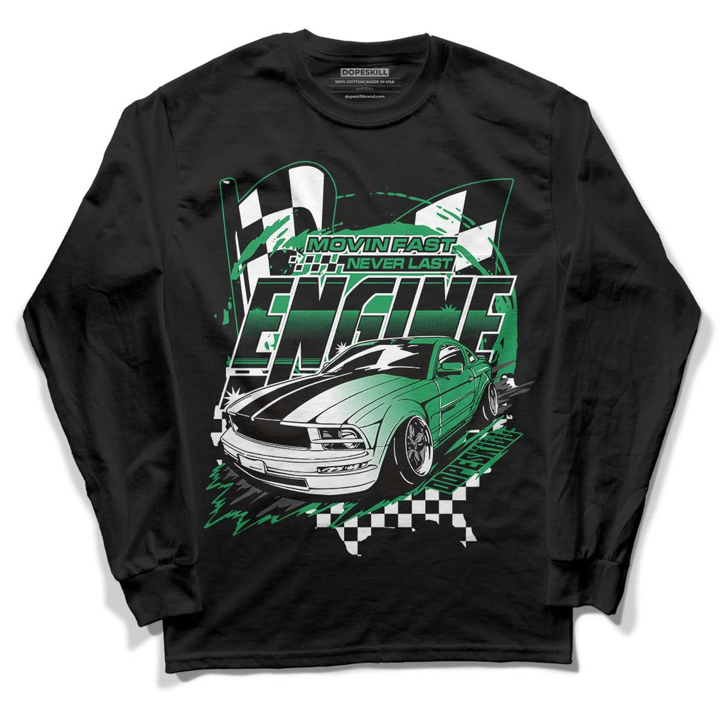 Jordan 6 Rings "Lucky Green" DopeSkill Long Sleeve T-Shirt ENGINE Tshirt Graphic Streetwear - Black