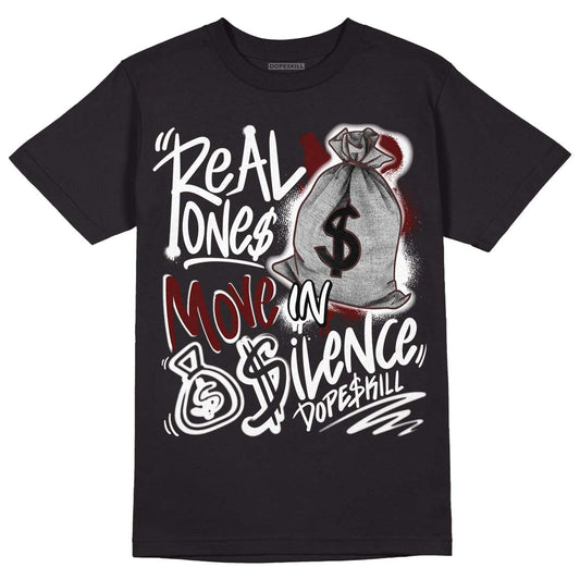 Jordan 12 x A Ma Maniére DopeSkill T-Shirt Real Ones Move In Silence Graphic Streetwear - Black 