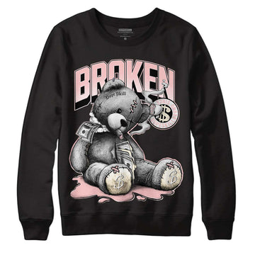  Jordan 1 High OG WMNS Washed Pink DopeSkill Sweatshirt Sick Bear Graphic Streetwear - Black