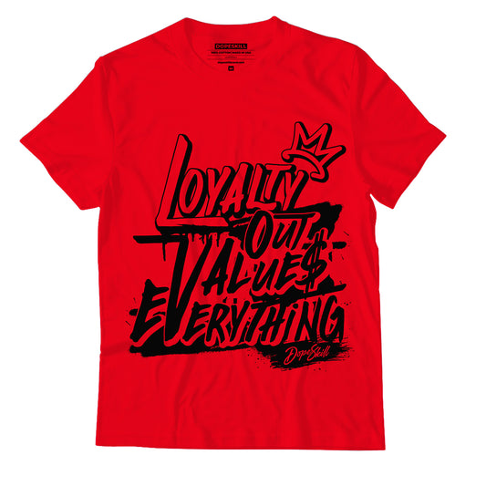 AJ 4 Red Thunder DopeSkill Red T-shirt LOVE Graphic
