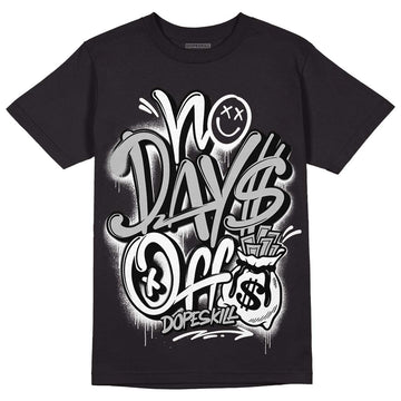 Dunk Low Panda White Black DopeSkill T-Shirt No Days Off Graphic - Black