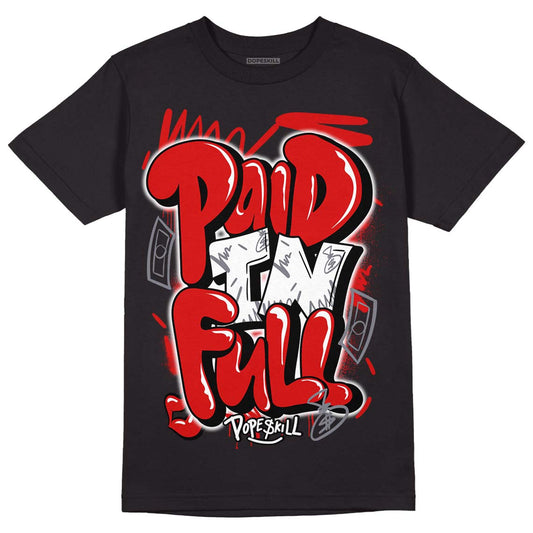 Gym Red 9s DopeSkill T-Shirt New Paid In Full Graphic - Black