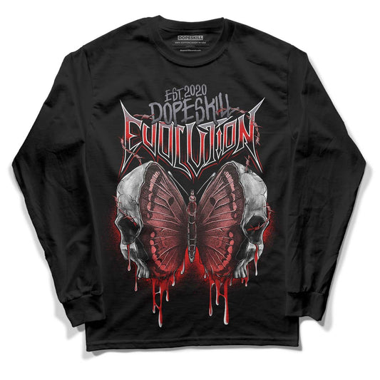 Gym Red 9s DopeSkill Long Sleeve T-Shirt DopeSkill Evolution Graphic - Black