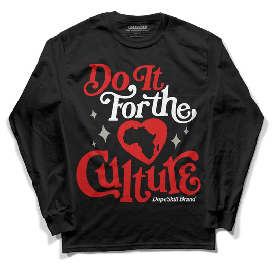 Jordan 3 Fire Red DopeSkill Long Sleeve T-Shirt Do It For The Culture Graphic Streetwear - Black