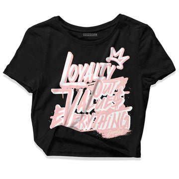 Jordan 1 High OG WMNS Washed Pink DopeSkill Women's Crop Top LOVE Graphic Streetwear - Black