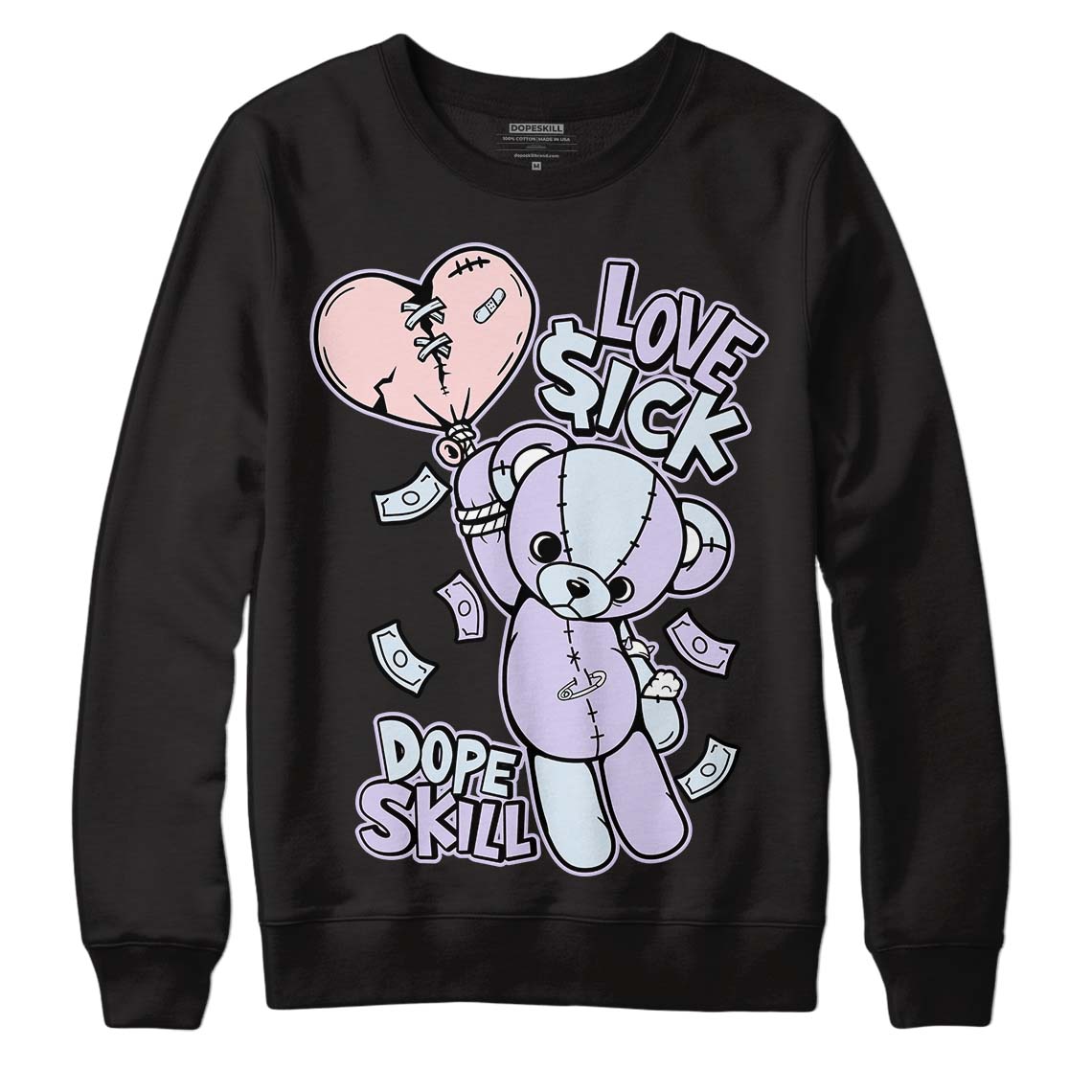 Easter Dunk Low DopeSkill Sweatshirt Love Sick Graphic - Black