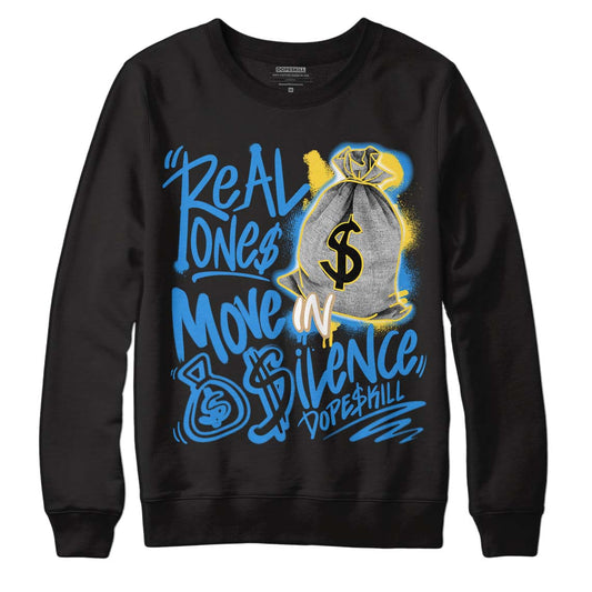 SB Dunk Low Homer DopeSkill Sweatshirt Real Ones Move In Silence Graphic - Black