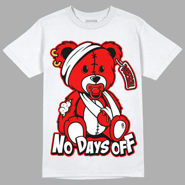 Cherry 11s DopeSkill T-Shirt Hurt Bear Graphic - White