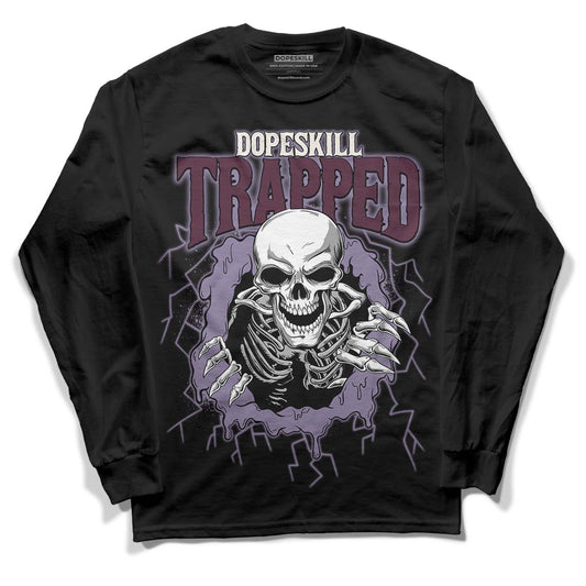 A Ma Maniére x Jordan 4 Retro ‘Violet Ore’  DopeSkill Long Sleeve T-Shirt Trapped Halloween Graphic Streetwear - Black