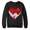 Jordan 12 Retro ‘Gym Red’  DopeSkill Sweatshirt Heart Jordan 12 Graphic Streetwear  - Black