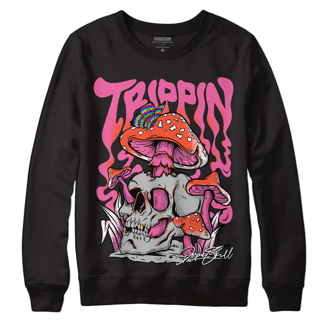 GS Pinksicle 5s DopeSkill Sweatshirt Trippin Graphic - Black 