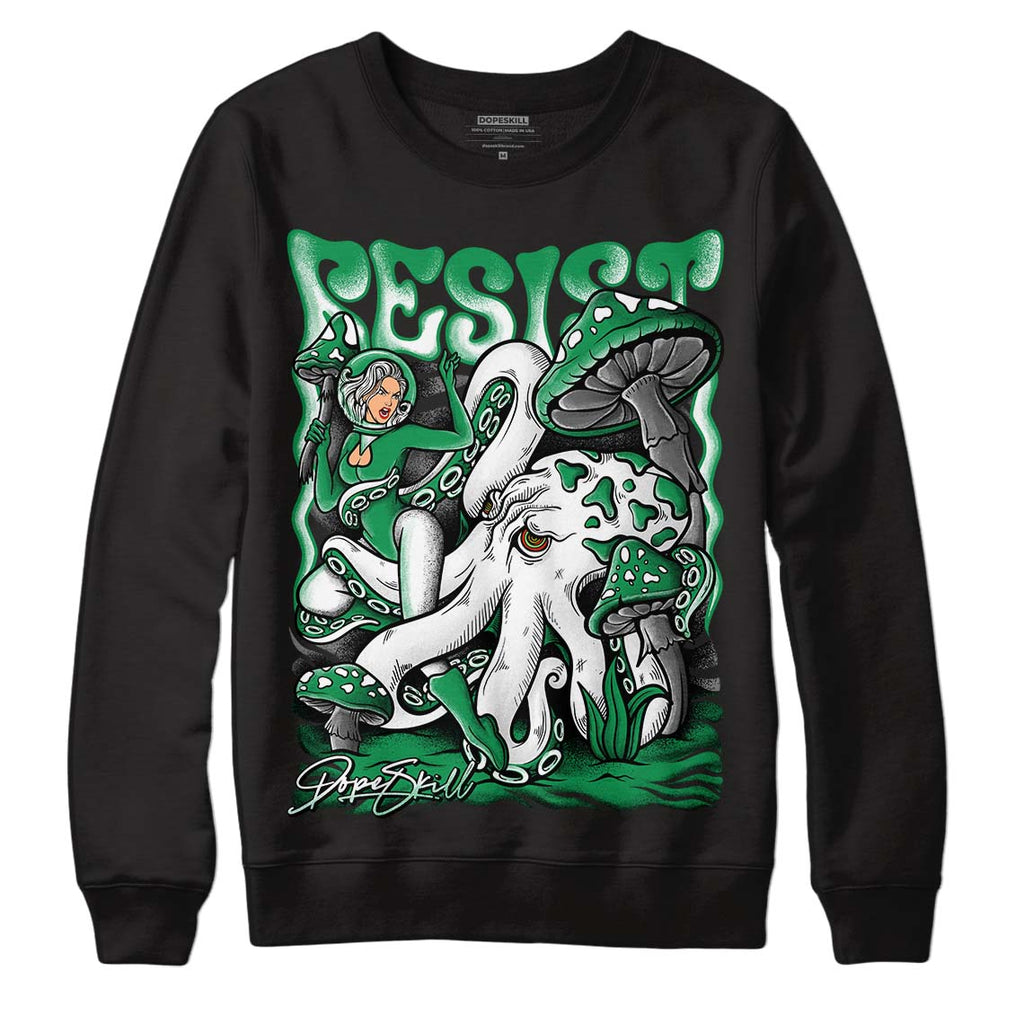 Jordan 1 Low Lucky Green DopeSkill Sweatshirt Resist Graphic Streetwear - Black