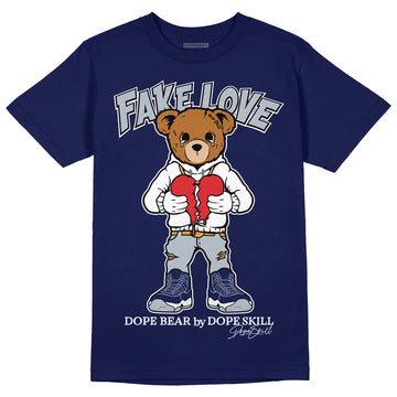 Midnight Navy 11s DopeSkill T-shirt Fake Love Graphic